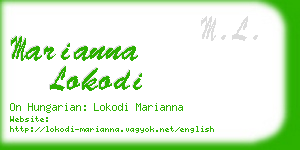 marianna lokodi business card